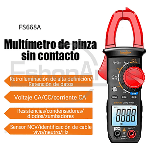 Amperímetro Pinza Tenaza Tester Multimetro Digital Pantalla
