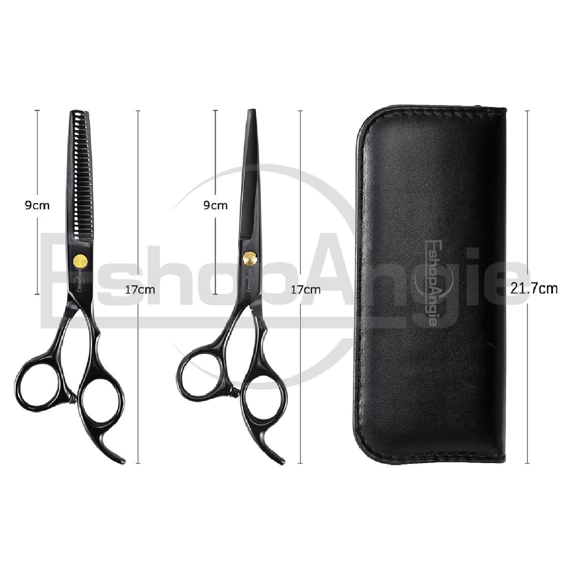 Set Tijeras Peluquería Barbería Corta Pelo Entresacador 14pc 7