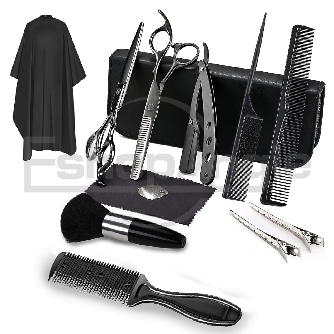 Set Tijeras Peluquería Barbería Corta Pelo Entresacador 14pc 1