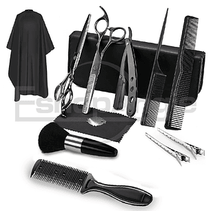 Set Tijeras Peluquería Barbería Corta Pelo Entresacador 14pc