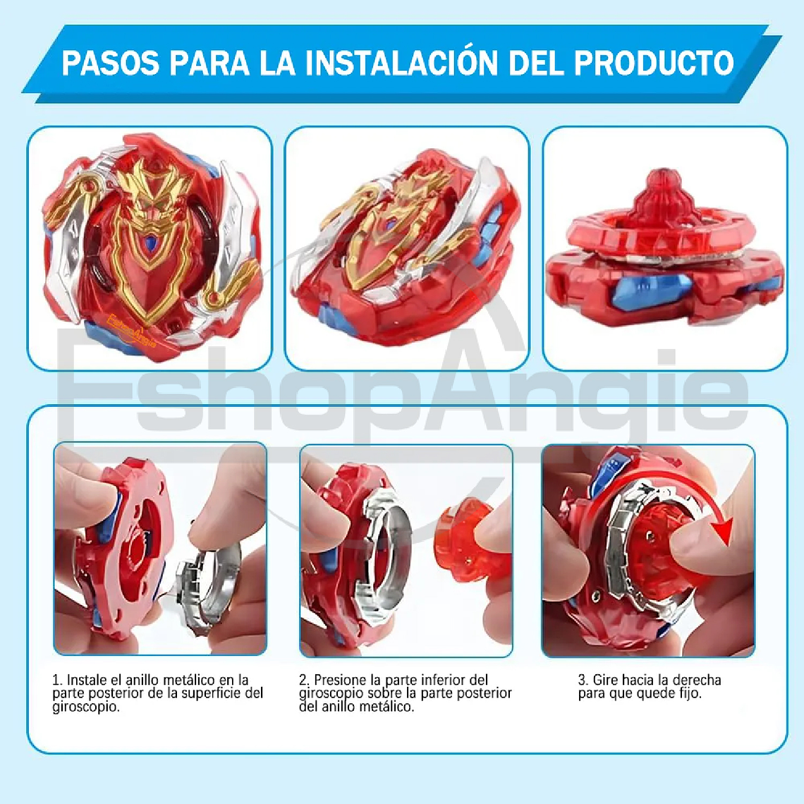 Set 12 Beyblades Metal Fusion Con Maleta Lanzadores 2