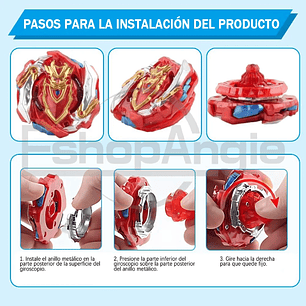 Set 12 Beyblades Metal Fusion Con Maleta Lanzadores
