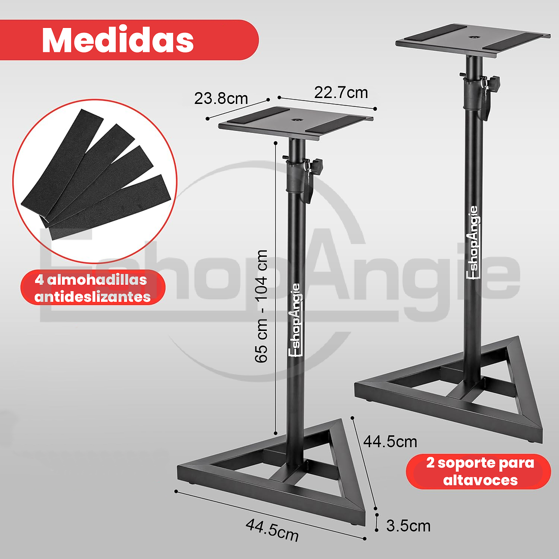 Par De Atriles De Monitor Estudio Soporte Ajustable 6