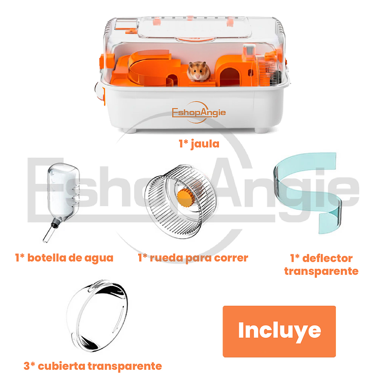 Jaula Premium De Acrílico Para Hámster, Cuy, Erizo, Mascotas 6