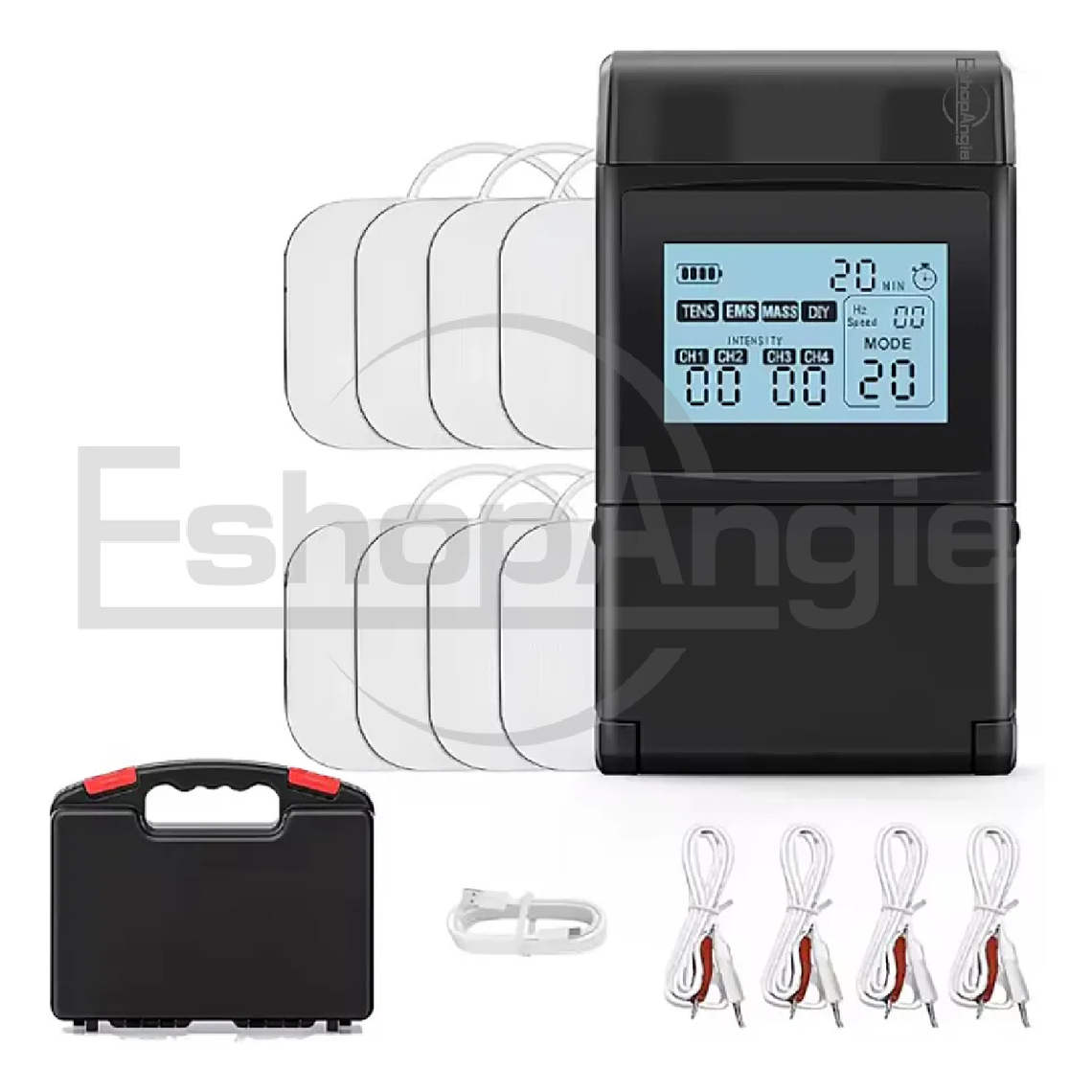 Electroestimulador Muscular Tens Ems Masaje 4 Canales 1