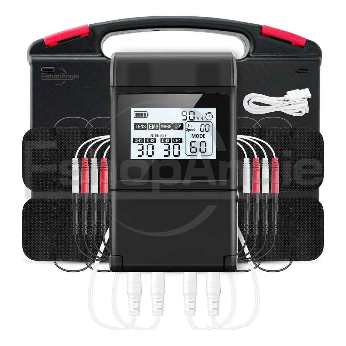 Electroestimulador Muscular Tens Ems Masaje 4 Canales 2