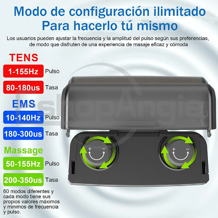 Electroestimulador Muscular Tens Ems Masaje 4 Canales 4