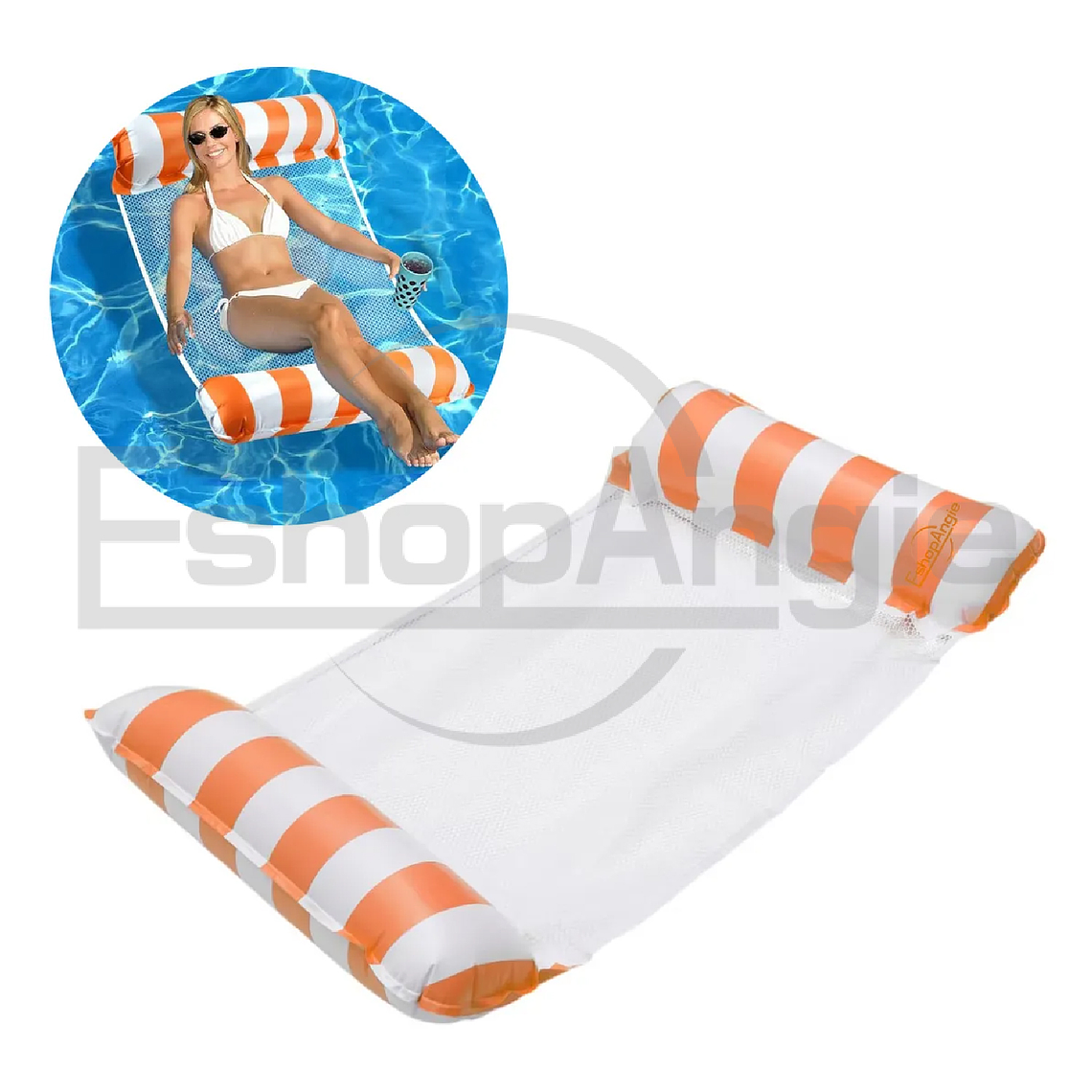 Hamaca Flotante Inflable De Piscina Colchón Flotador Silla 1
