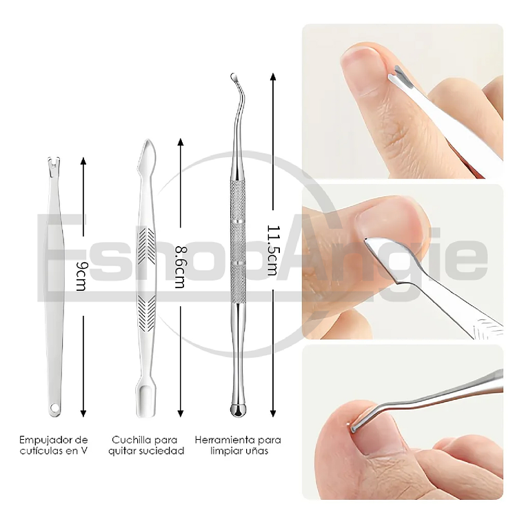 Set 11 Piezas Juego Herramientas Para Uñas De Manos Y Pies 6