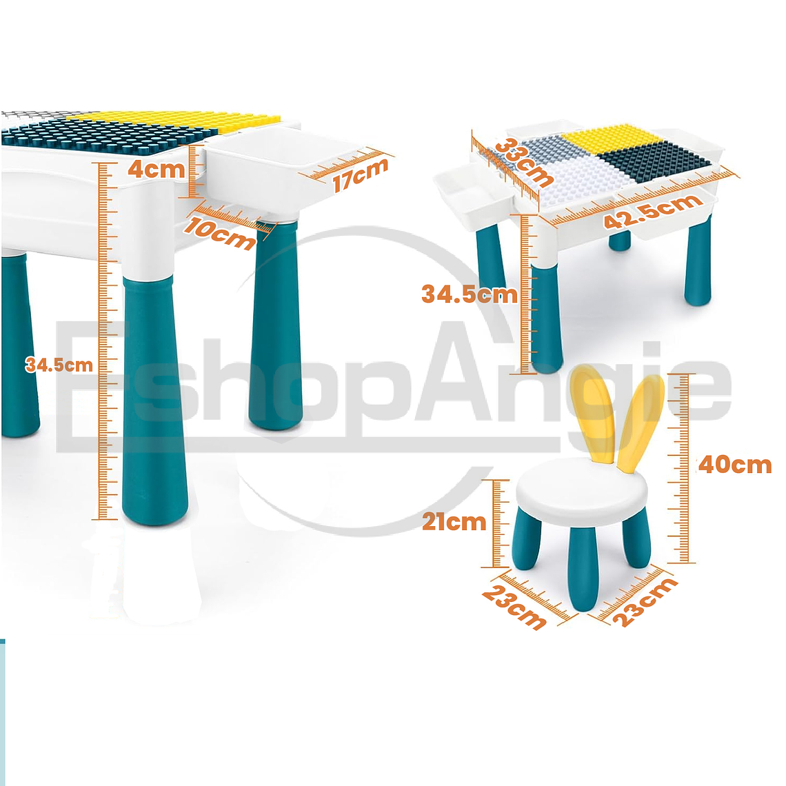 Mesa Didactica De Bloques Construcción Mas Silla 4