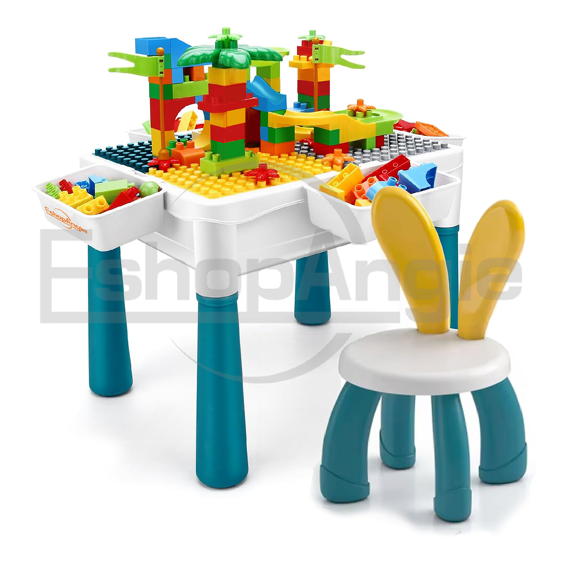 Mesa Didactica De Bloques Construcción Mas Silla 1