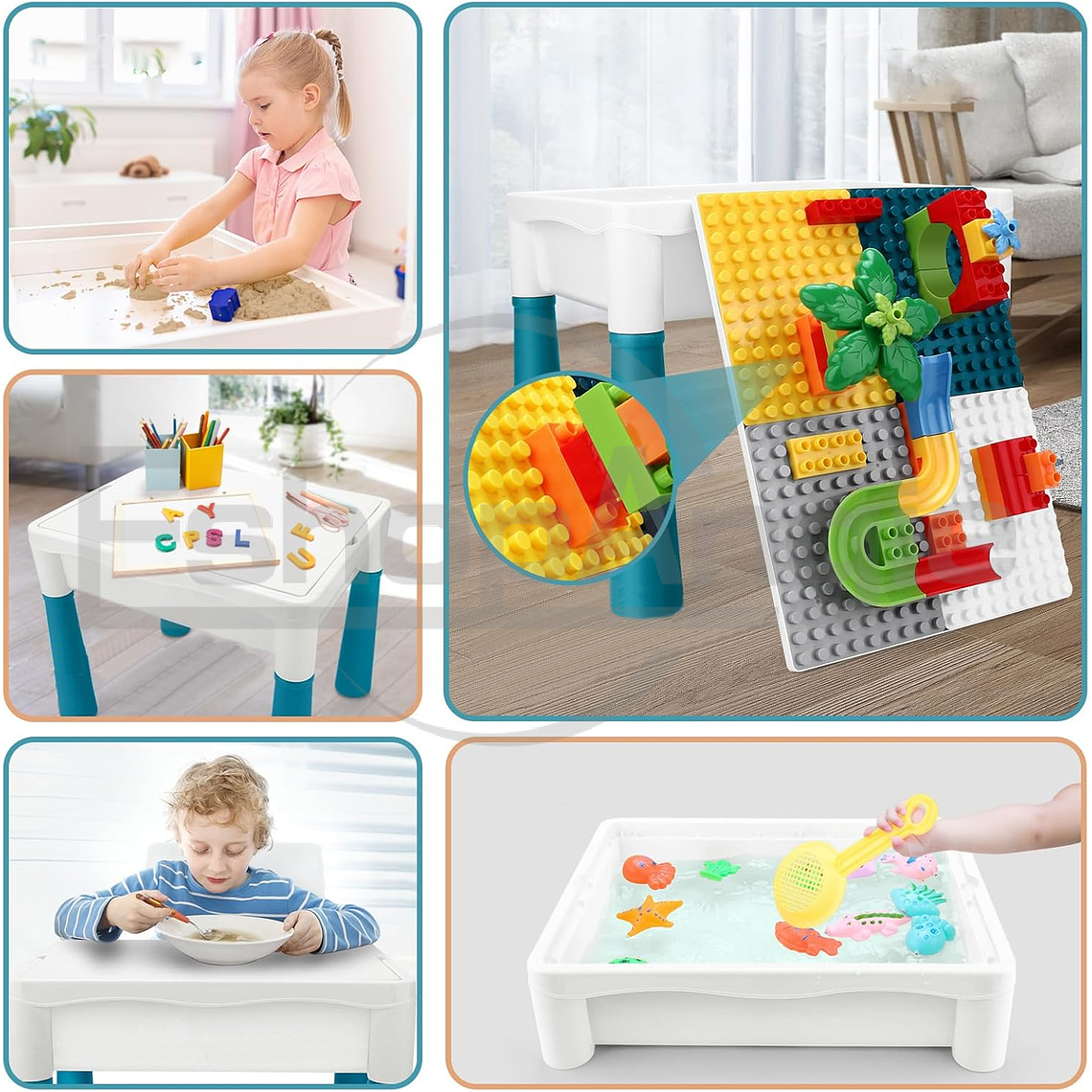 Mesa Didactica De Bloques Construcción Mas Silla 2