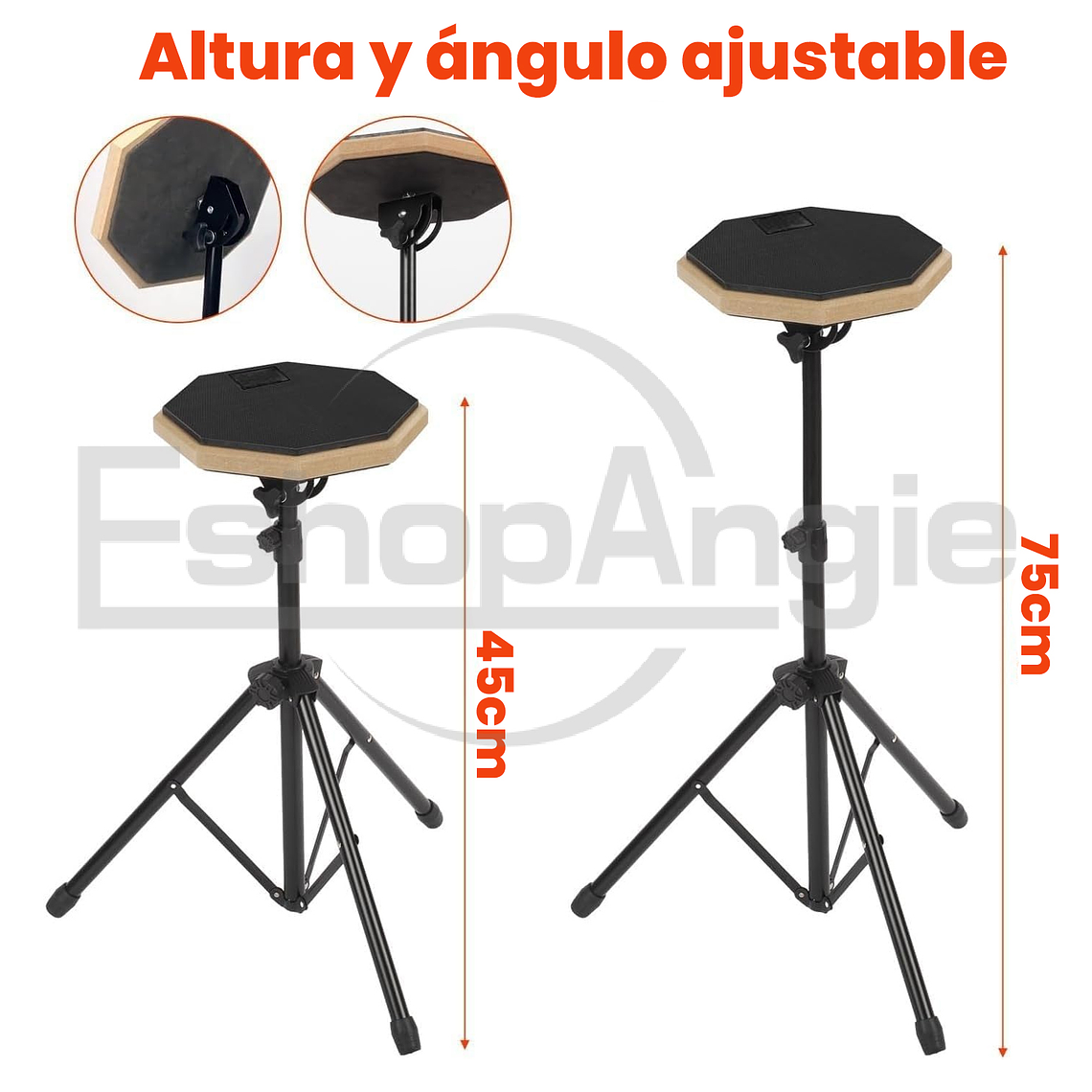 Pad De Práctica Bateria Con Atril Y Bolso 4