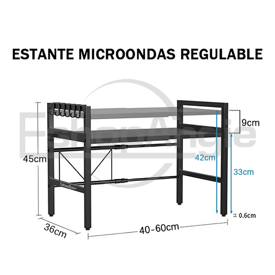 Estante Repisa Extensible Horno Microondas Organizador Rack 6