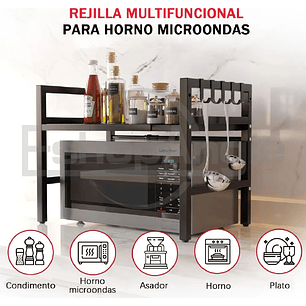 Estante Repisa Extensible Horno Microondas Organizador Rack
