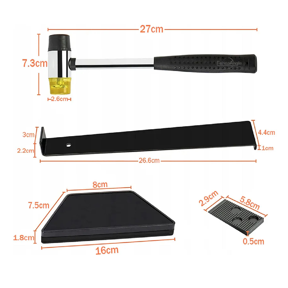 Kit Instalación Piso Flotante Profesional Con Martillo Goma 5