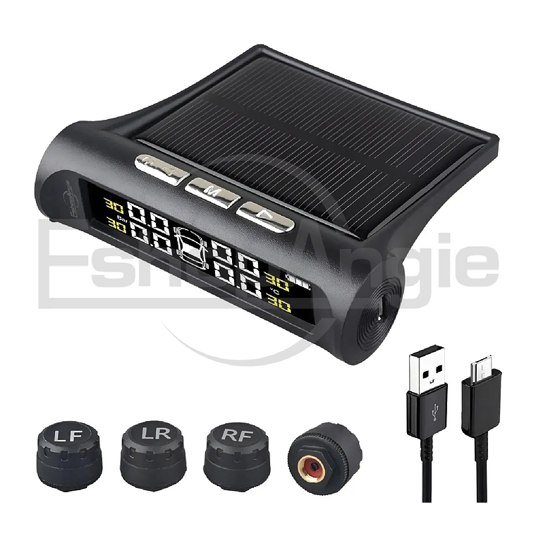 Sistema Monitoreo Presión Neumáticos Auto Tpms Solar 1