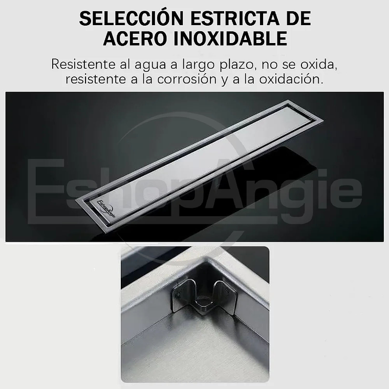 Piso Drenaje Ducha Cubierta Acero Inoxidable Filtro 60x10cm 3