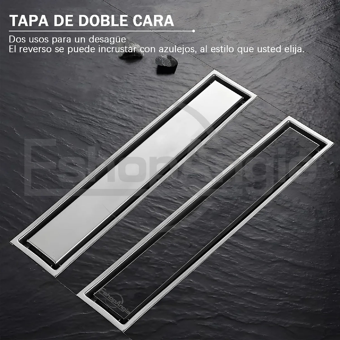 Piso Drenaje Ducha Cubierta Acero Inoxidable Filtro 60x10cm 5