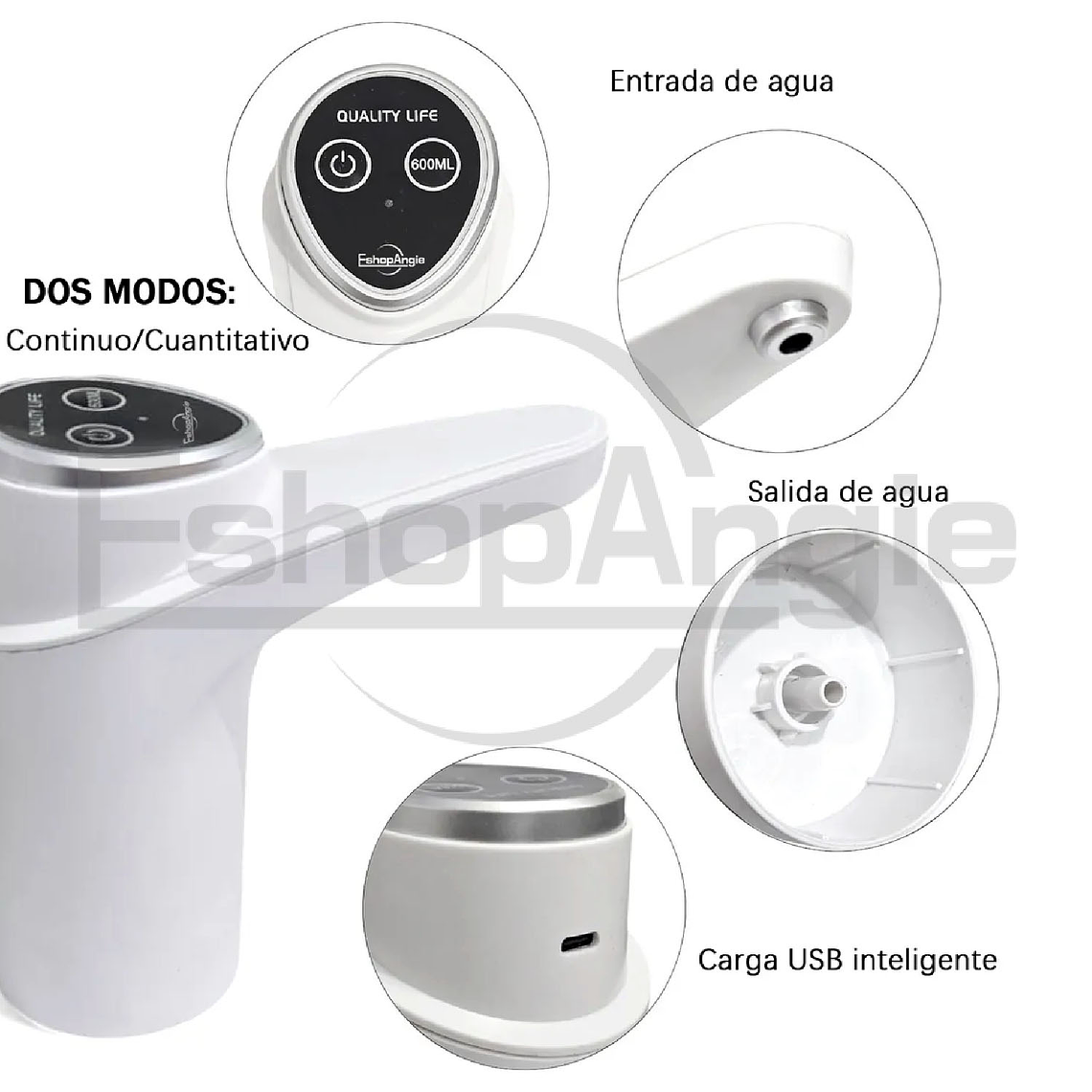 Dispensador Agua Electrico Portatil Usb Bidon Botellon 2