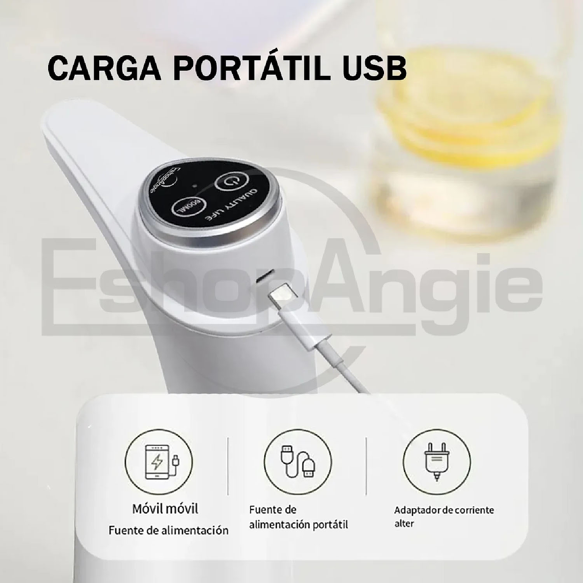 Dispensador Agua Electrico Portatil Usb Bidon Botellon 3