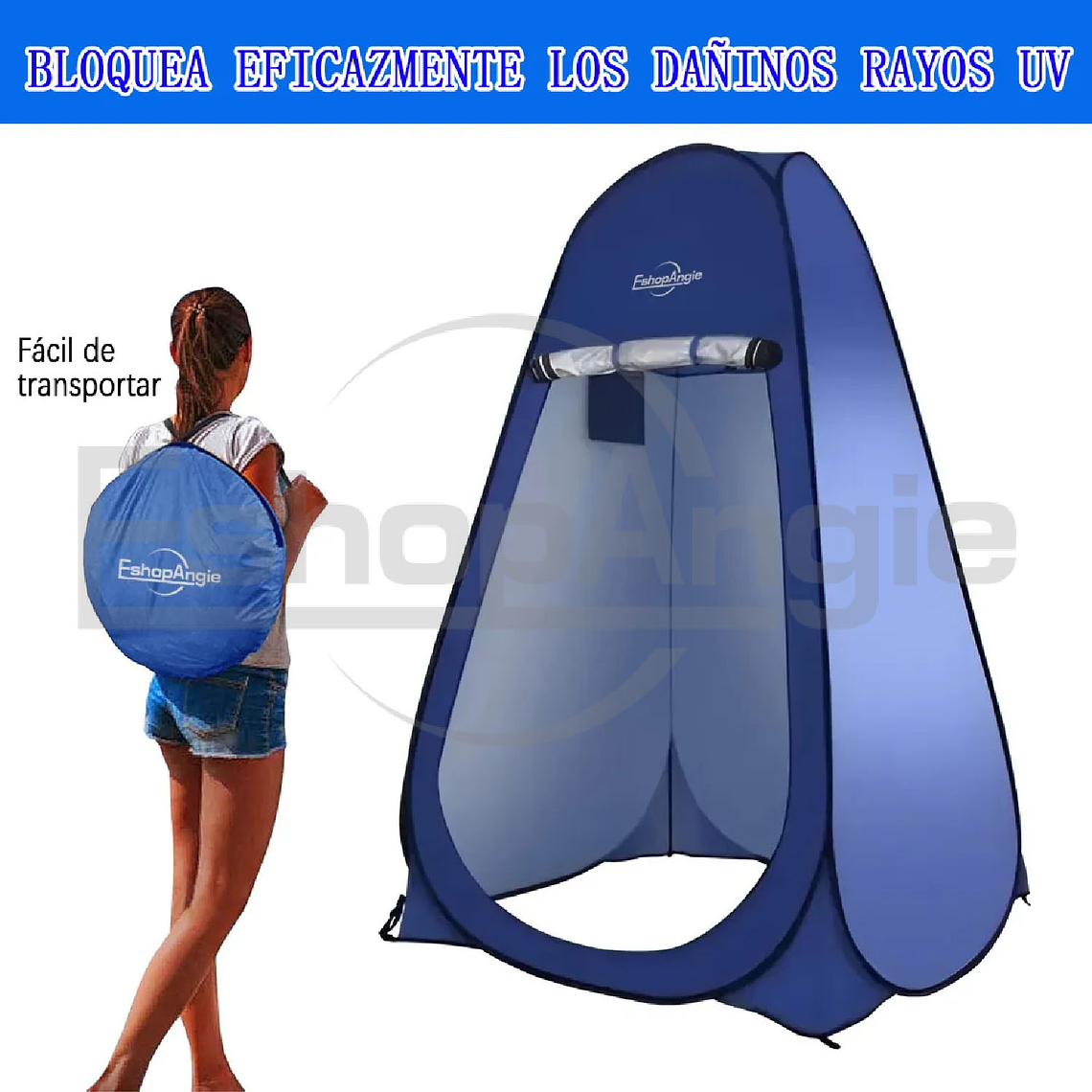 Carpa Baño Vestidor Portátil Camping Playa Ducha Autoarmable 3