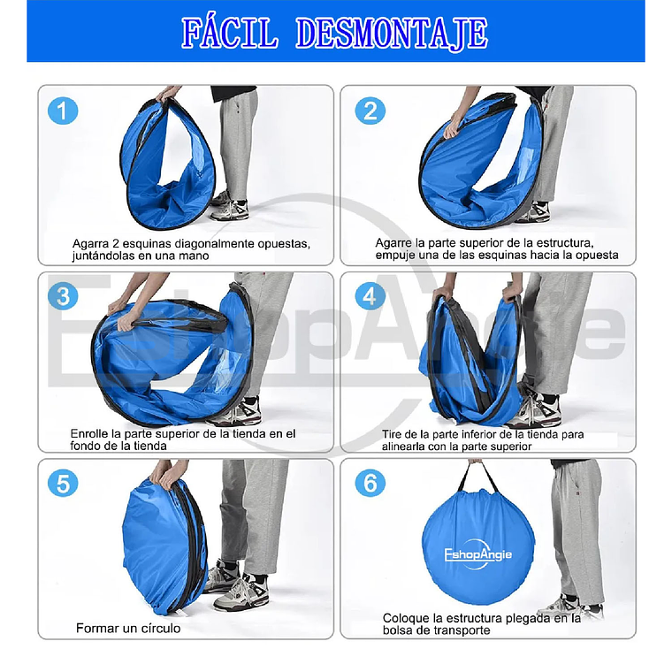 Carpa Baño Vestidor Portátil Camping Playa Ducha Autoarmable 5