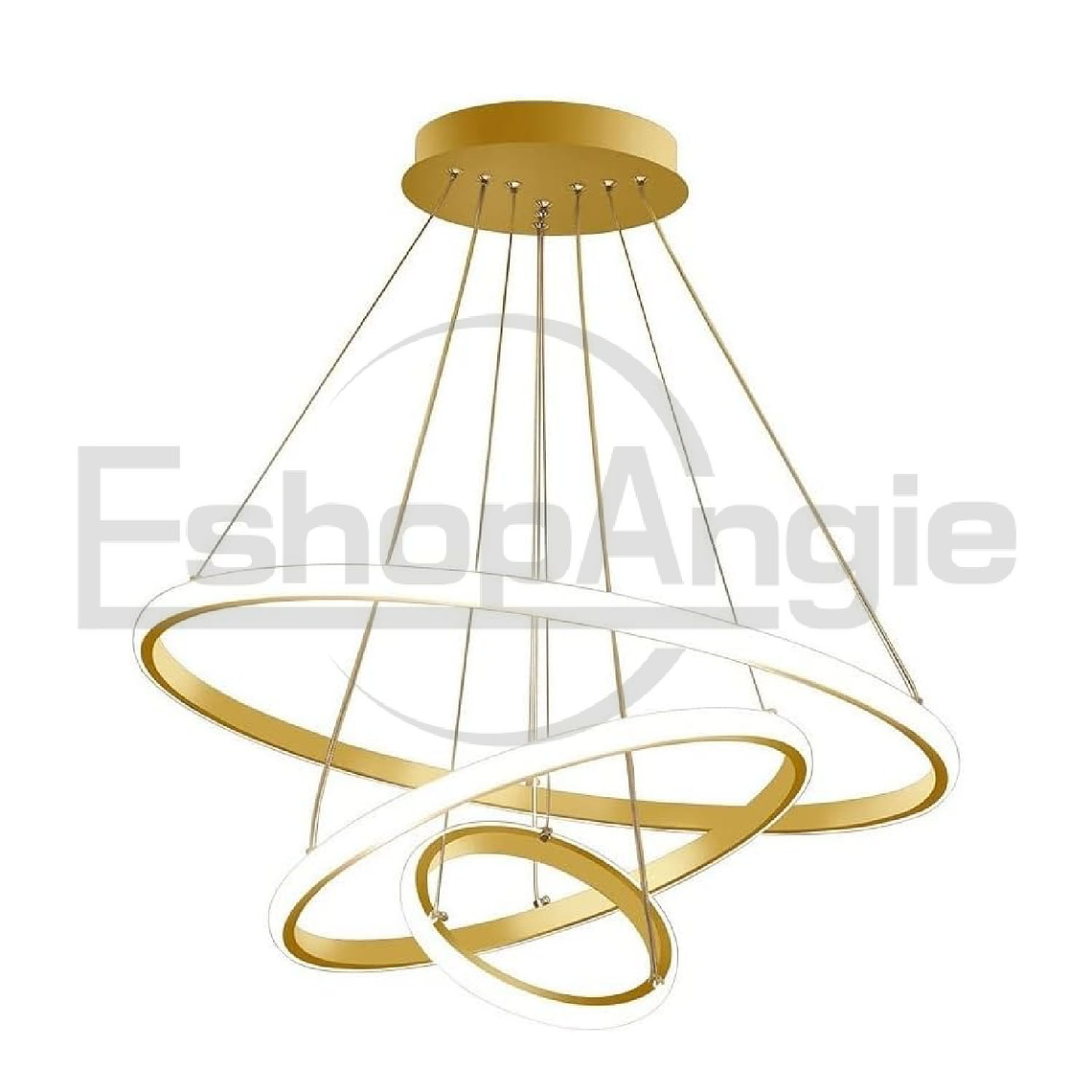 Lampara Colgante De Techo Led Moderna 3 Anillos Ajustables 1