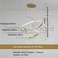 Lampara Colgante De Techo Led Moderna 3 Anillos Ajustables - Miniatura 6