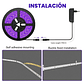 Cinta Led 12v Uv Negra Fluor Adhesiva 5mts + Adaptador 220v - Miniatura 4