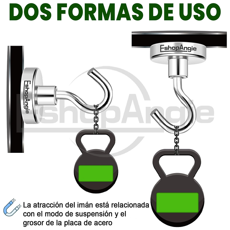 Iman Neodimio Con Gancho Super Potente 60mm 150kg 2