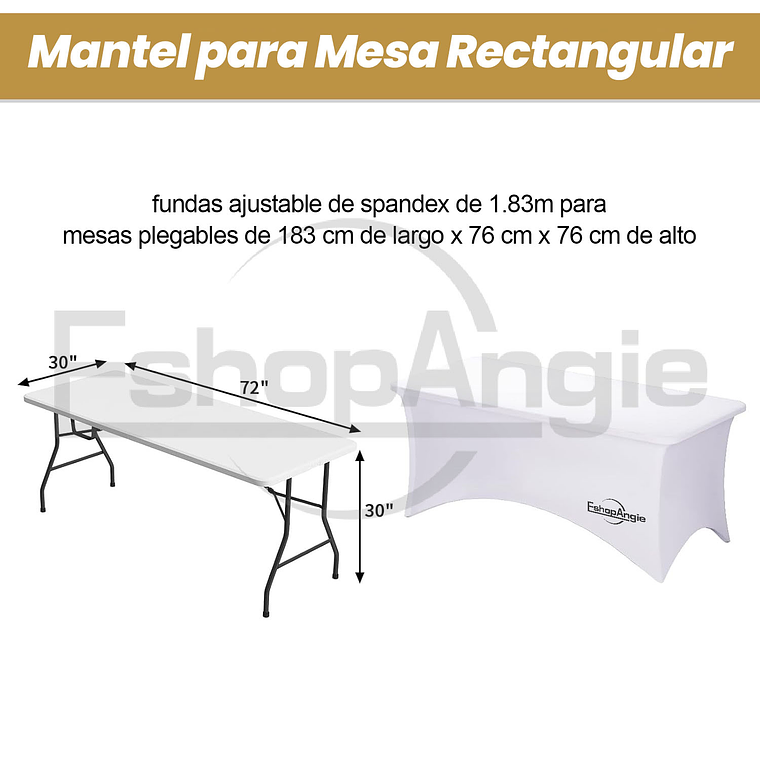 Funda De Mantel Tela Spandex 18*76*76 Cm Para Evento 7