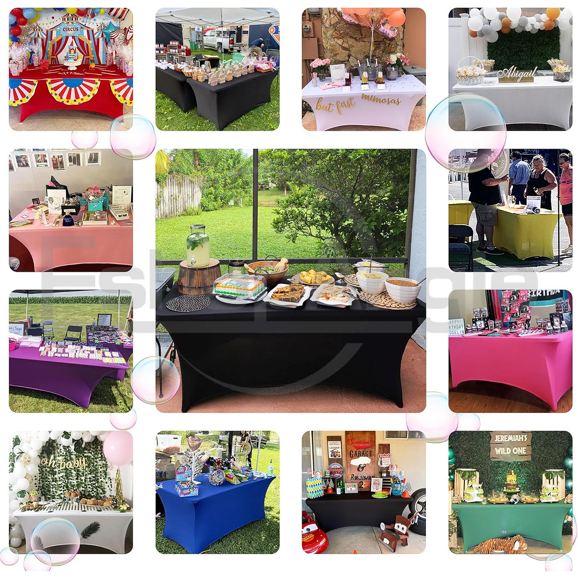 Funda De Mantel Tela Spandex 18*76*76 Cm Para Evento 6