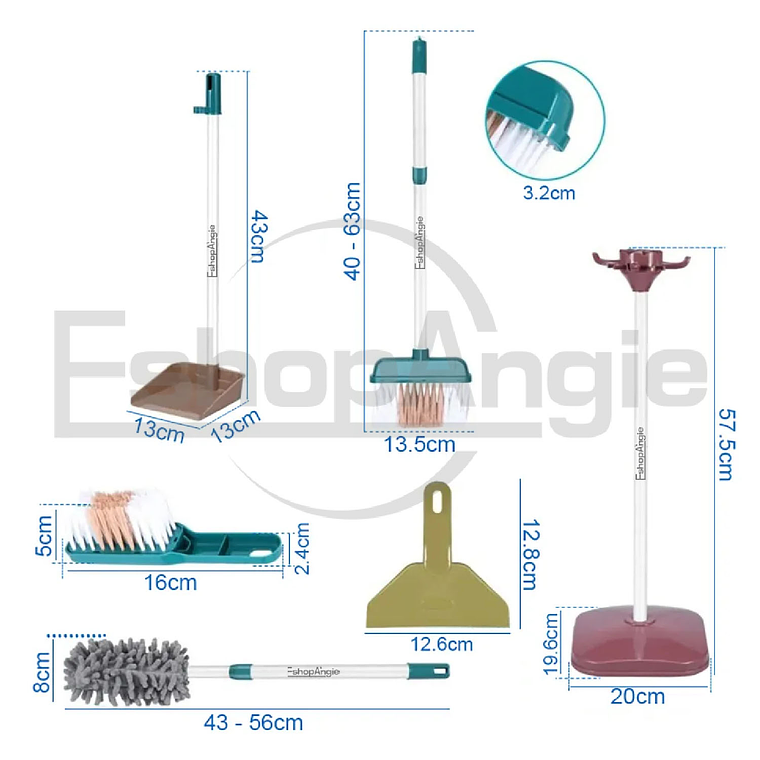 Juguete De Limpieza Set 8pcs Juego De Aseo Didáctico Niños 6