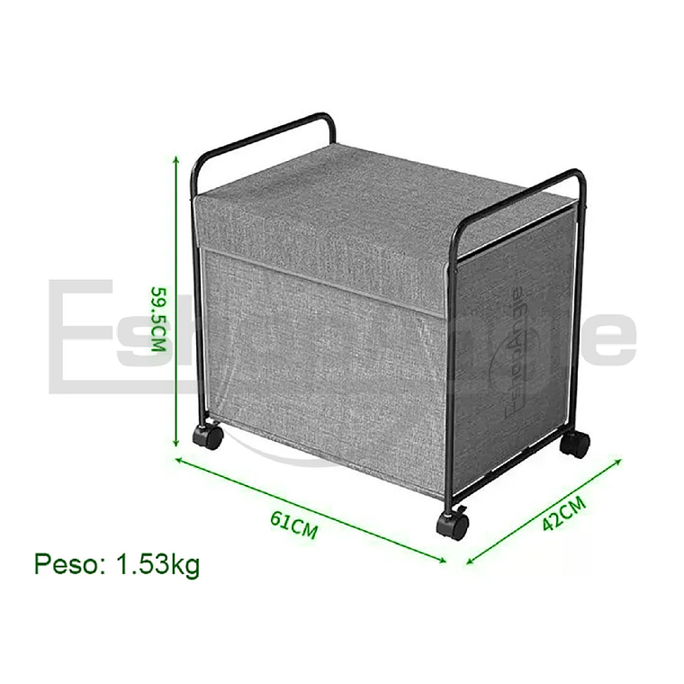 Cesto Organizador Multiuso Ropa Juguetes Con Ruedas 6