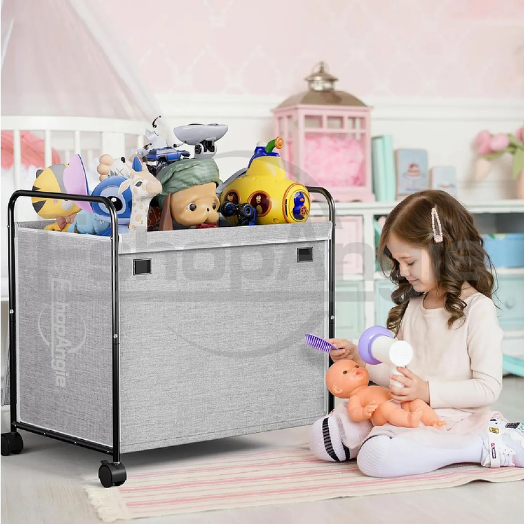Cesto Organizador Multiuso Ropa Juguetes Con Ruedas 2