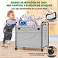 Cesto Organizador Multiuso Ropa Juguetes Con Ruedas - Miniatura 3
