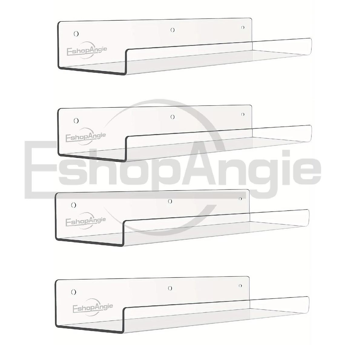 4 Repisas Flotantes Estantes Flotantes De Acrílico Genérica 1