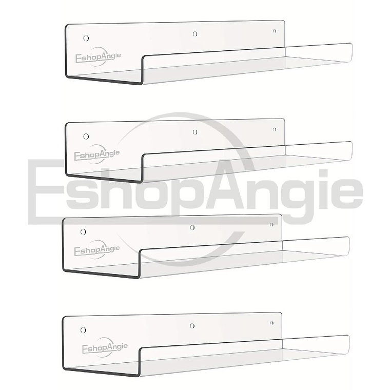 4 Repisas Flotantes Estantes Flotantes De Acrílico Genérica 1