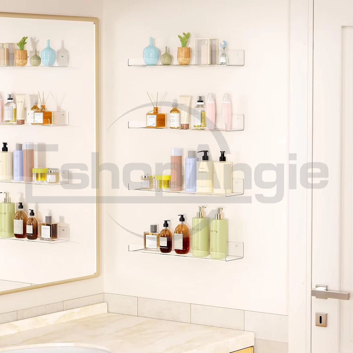 4 Repisas Flotantes Estantes Flotantes De Acrílico Genérica 2