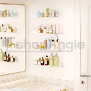 4 Repisas Flotantes Estantes Flotantes De Acrílico Genérica