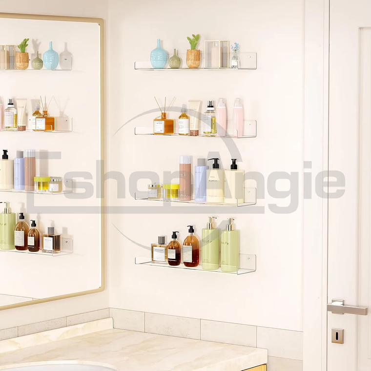 4 Repisas Flotantes Estantes Flotantes De Acrílico Genérica 2