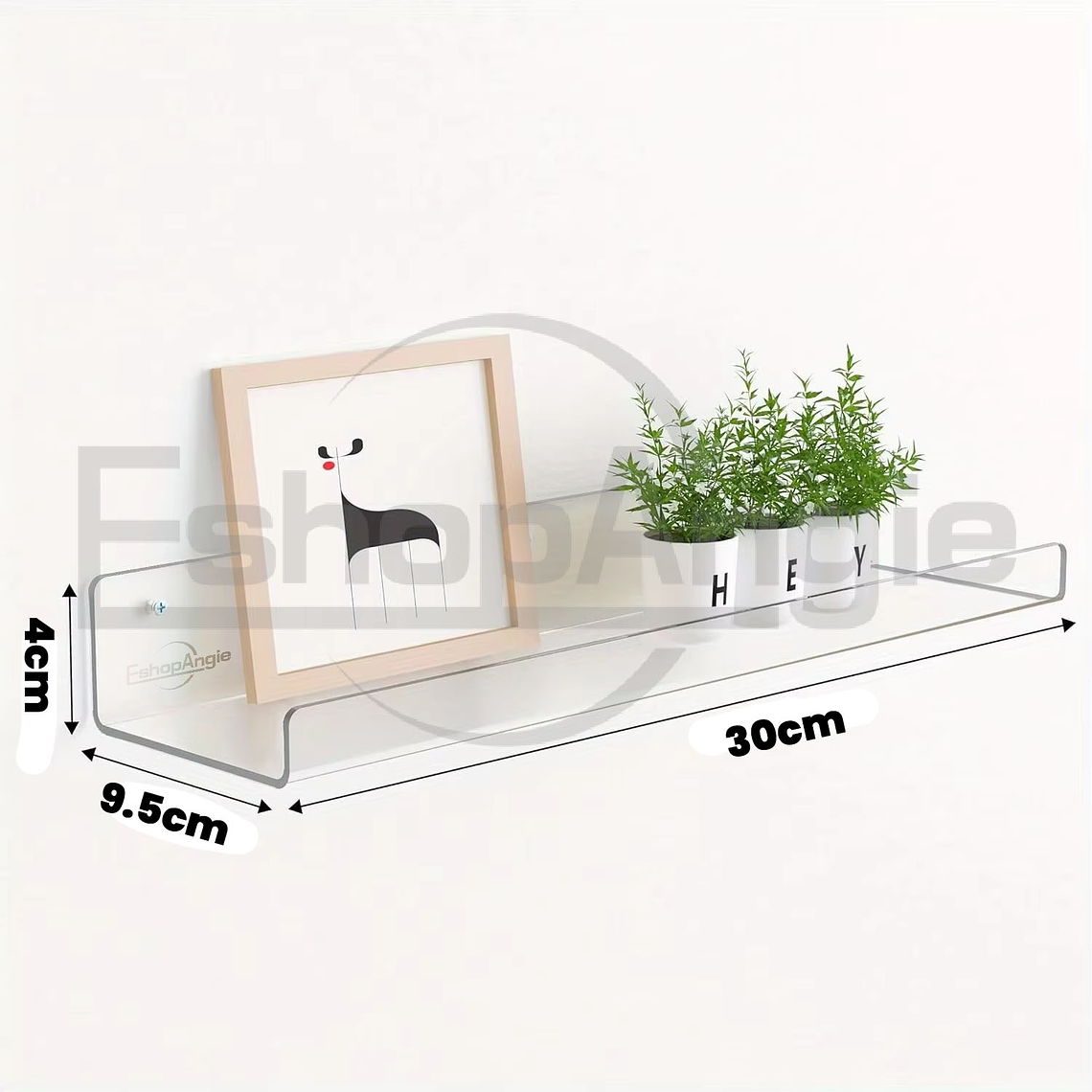 4 Repisas Flotantes Estantes Flotantes De Acrílico Genérica 7