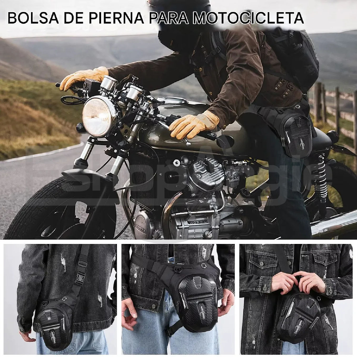 Muslera Tactica Bolso De Pierna Moto Ciclismo Impermeable 5