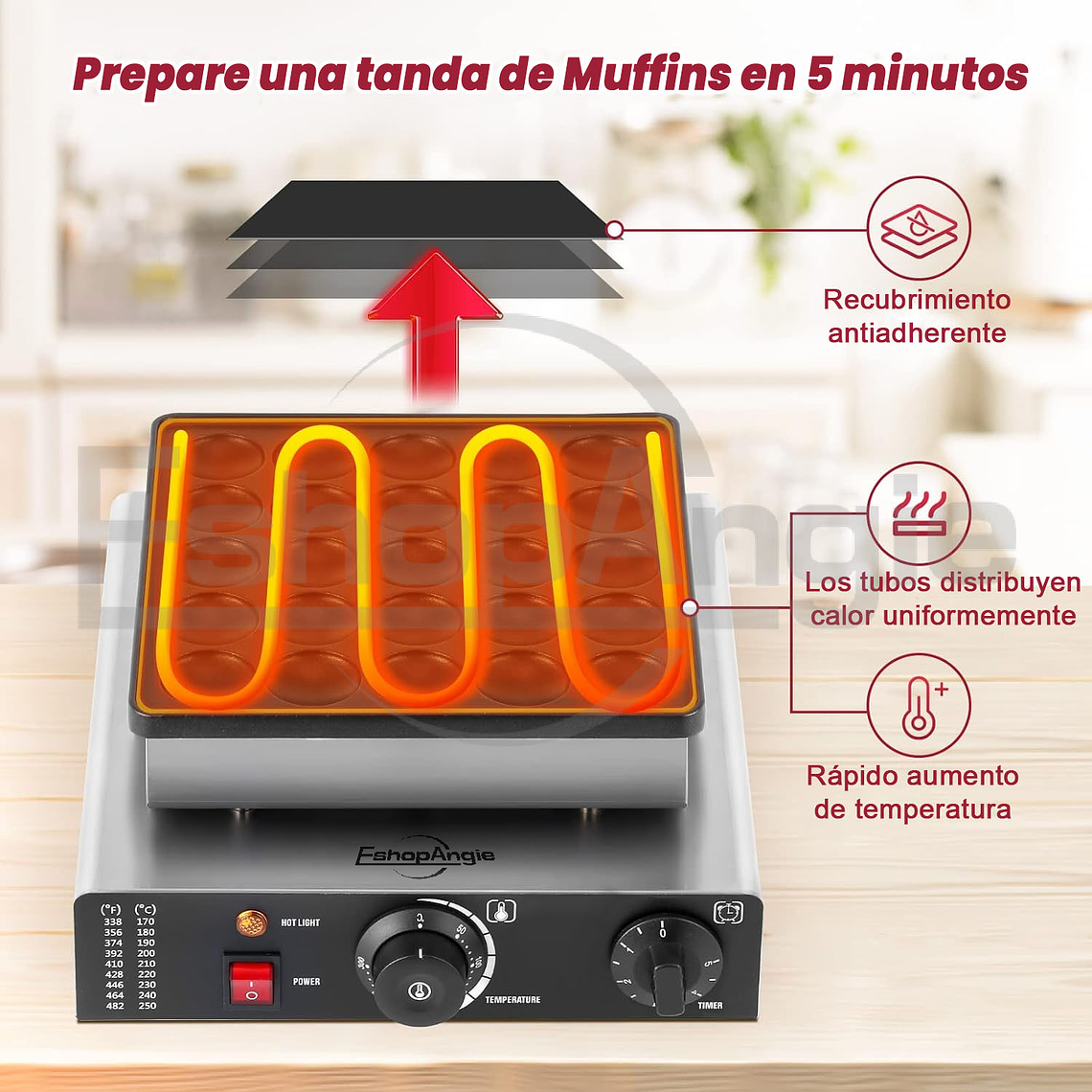 Panquequera Electrica Maquina Para 25 Panqueques Comercial 2