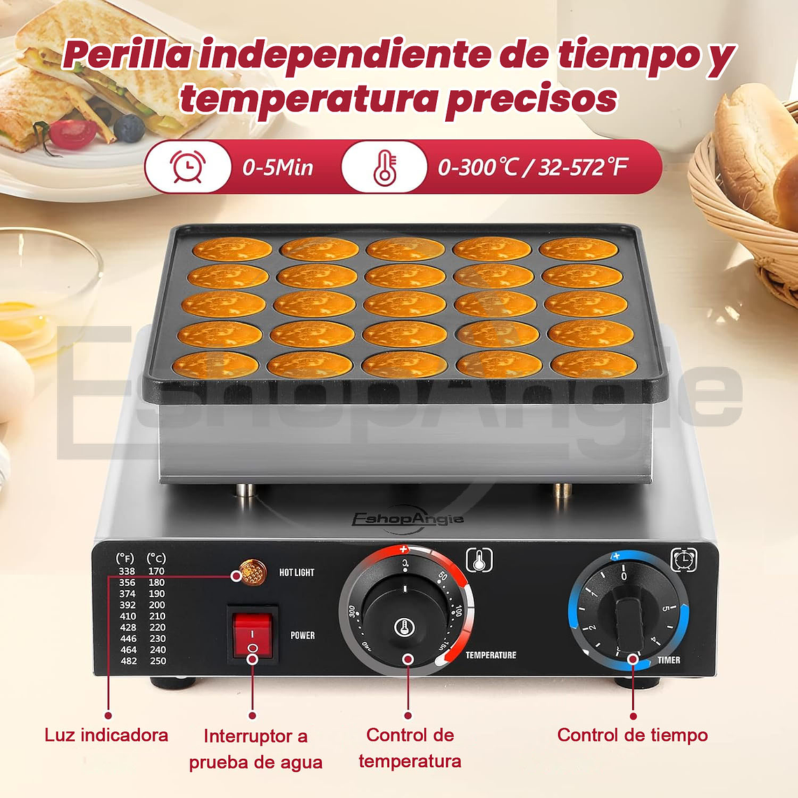 Panquequera Electrica Maquina Para 25 Panqueques Comercial 4