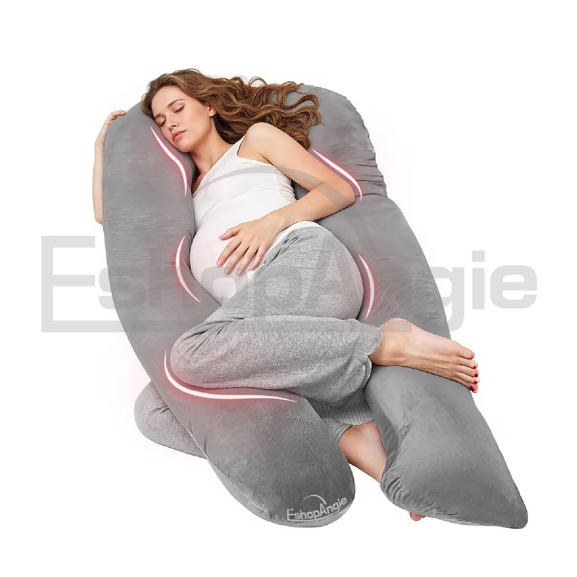Cojin Almohada Maternal U Lactancia Con Funda Extra Suave 1