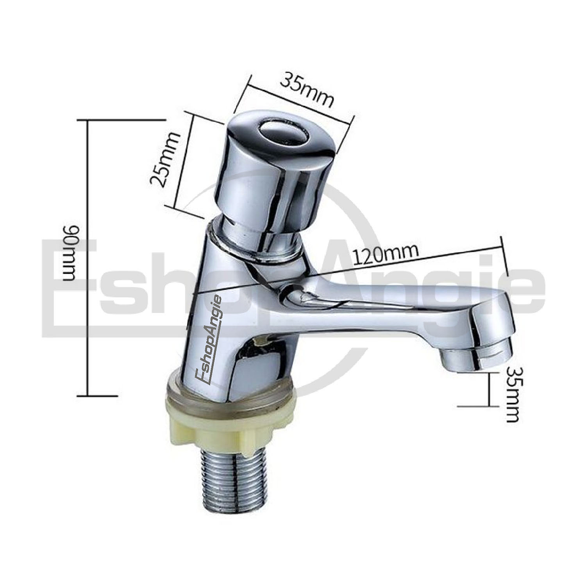 Llave Temporizada Lavamanos Lavatorio Cromada 4