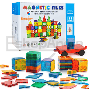 Juego De Bloques De Construcción Magnéticos 3d 88 Piezas