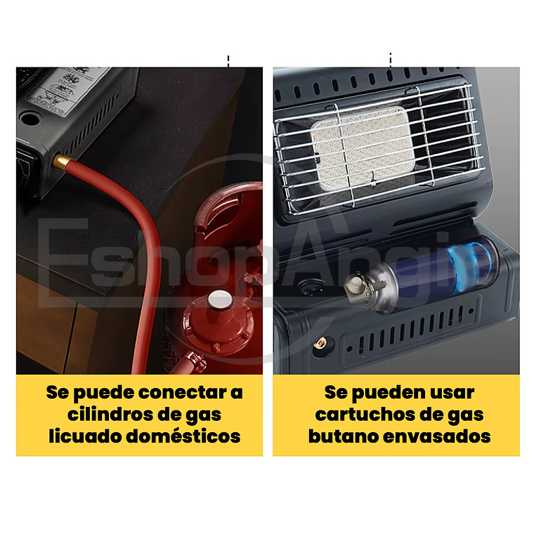 Calefactor Cocinilla Gas Hibrida 2 En 1 Portatil Camping 7
